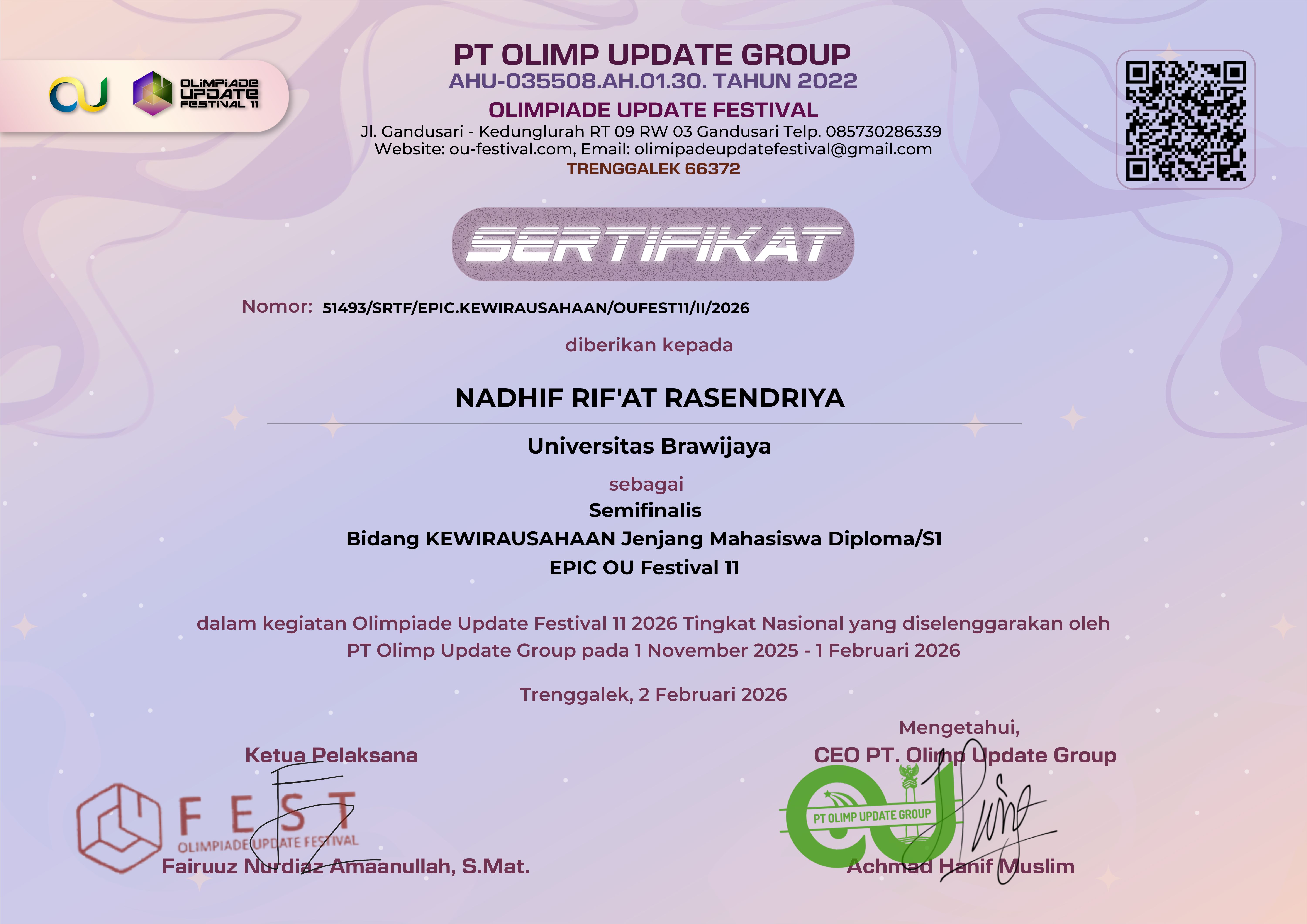 Semifinalist Epicou Festival