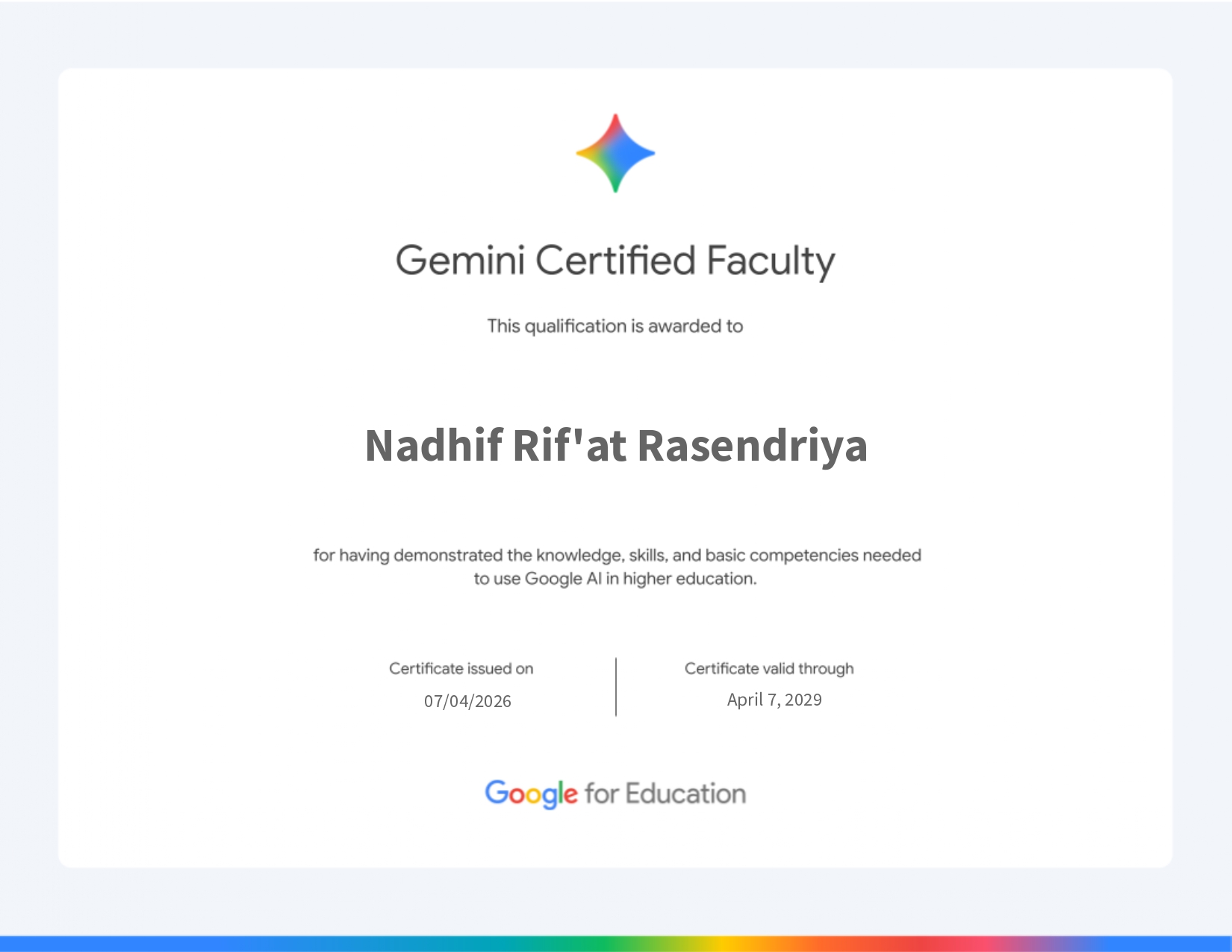 Gemini Certified Faculty