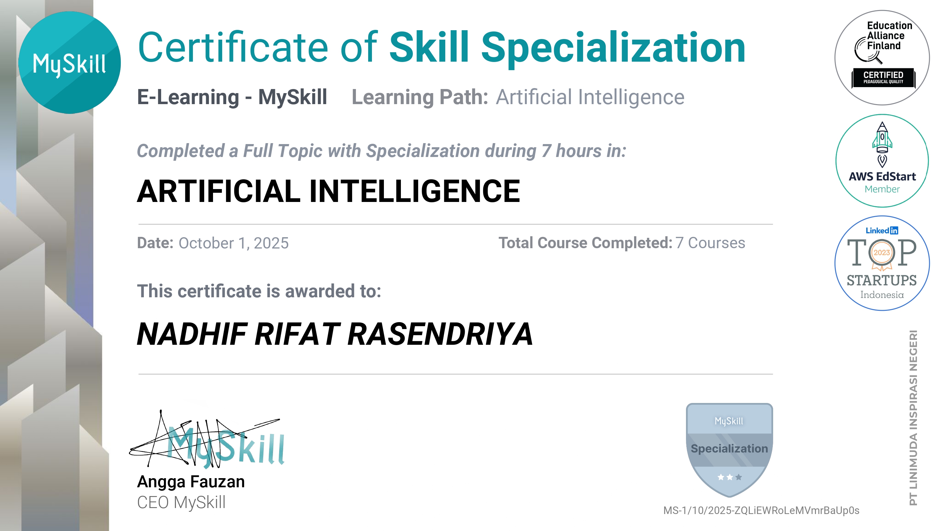 AI Specialization