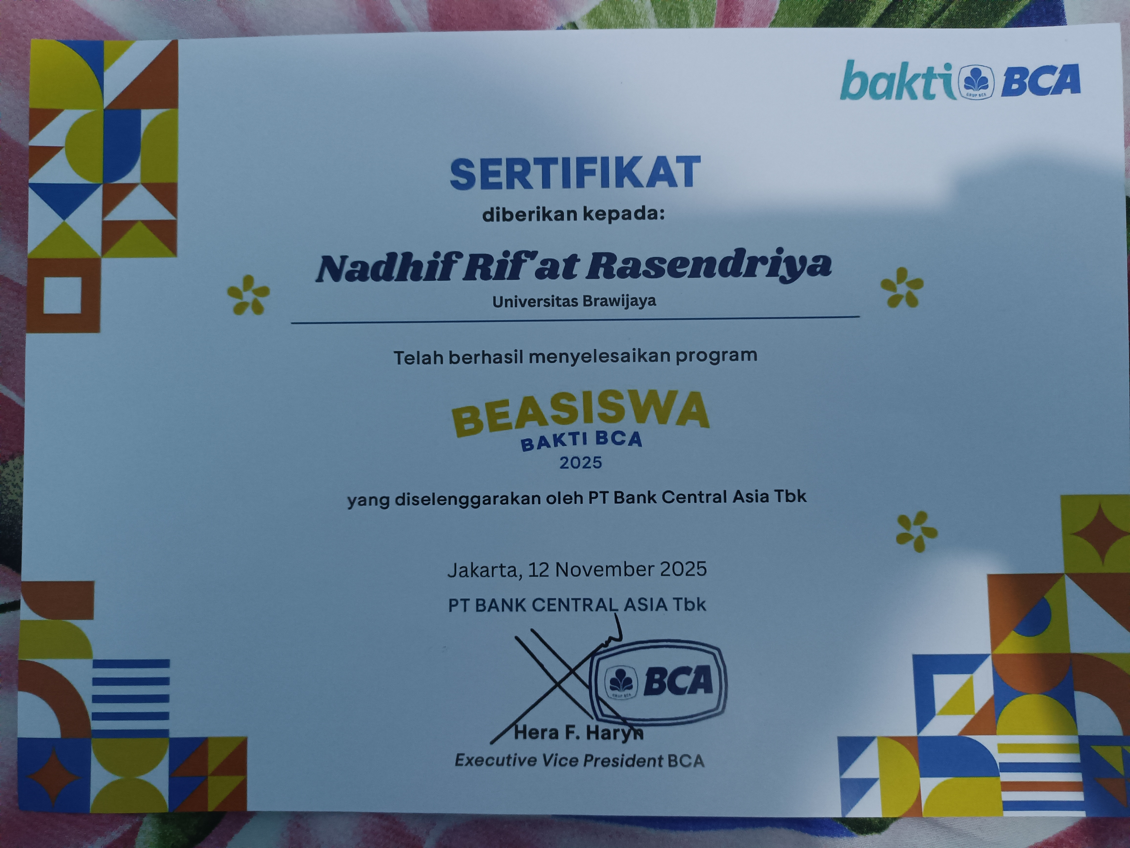 Bakti BCA Awardee
